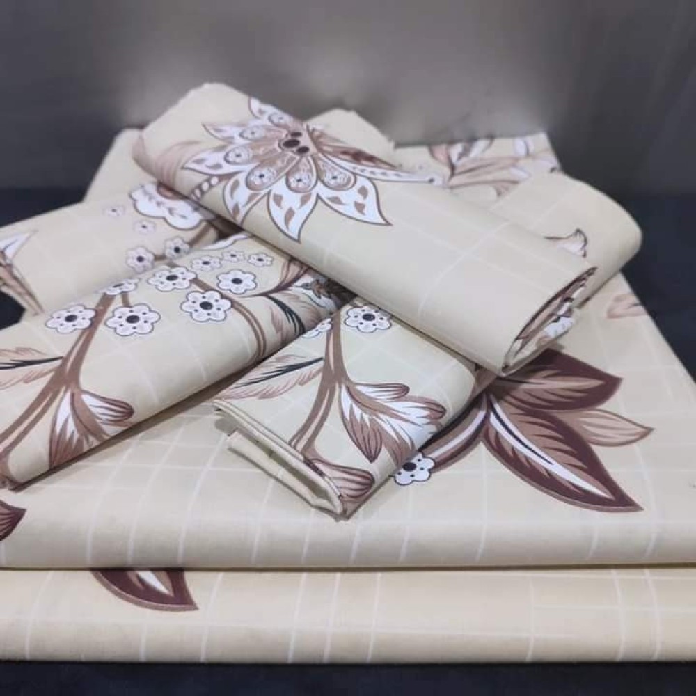 printed bed sheet and pillow sheets, it's two single bed sheet and it's pillow with a double bed sheet with two pillow sheets