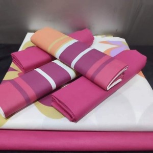 Pink printed bed sheet and pillow sheets, it's two single bed sheet and it's pillow with a double bed sheet with two pillow sheets