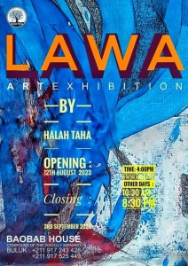 Lawa art exhibition by Halah Taha @baobab house compound of the visually impaired buluk.