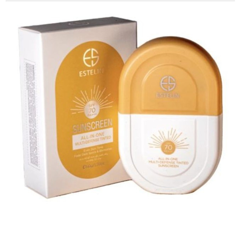 ESTELIN Sunscreen All-In-One Multi-Defense Tinted SPF 70 PA+++ -50g