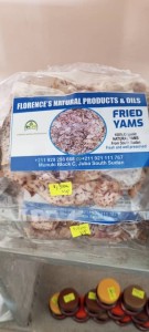 Florence's natural products fried yams, 100% organic.