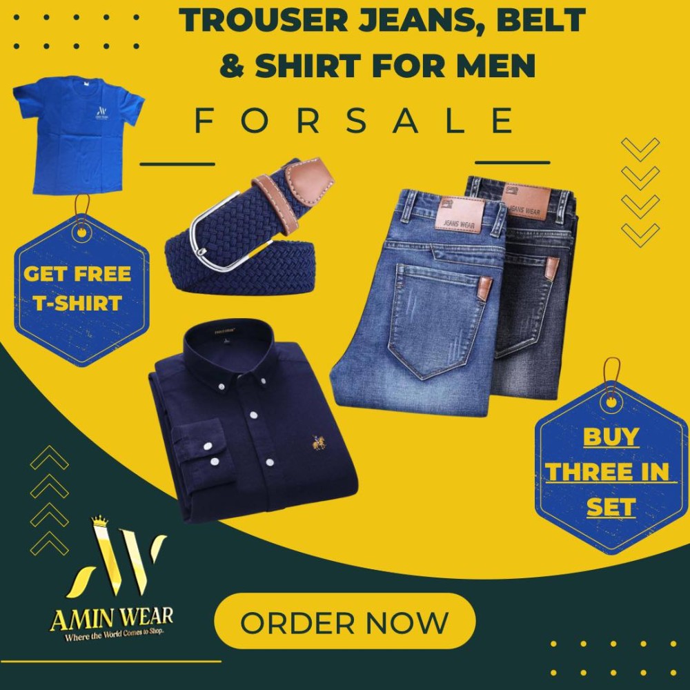 Belts and Jeans trousers