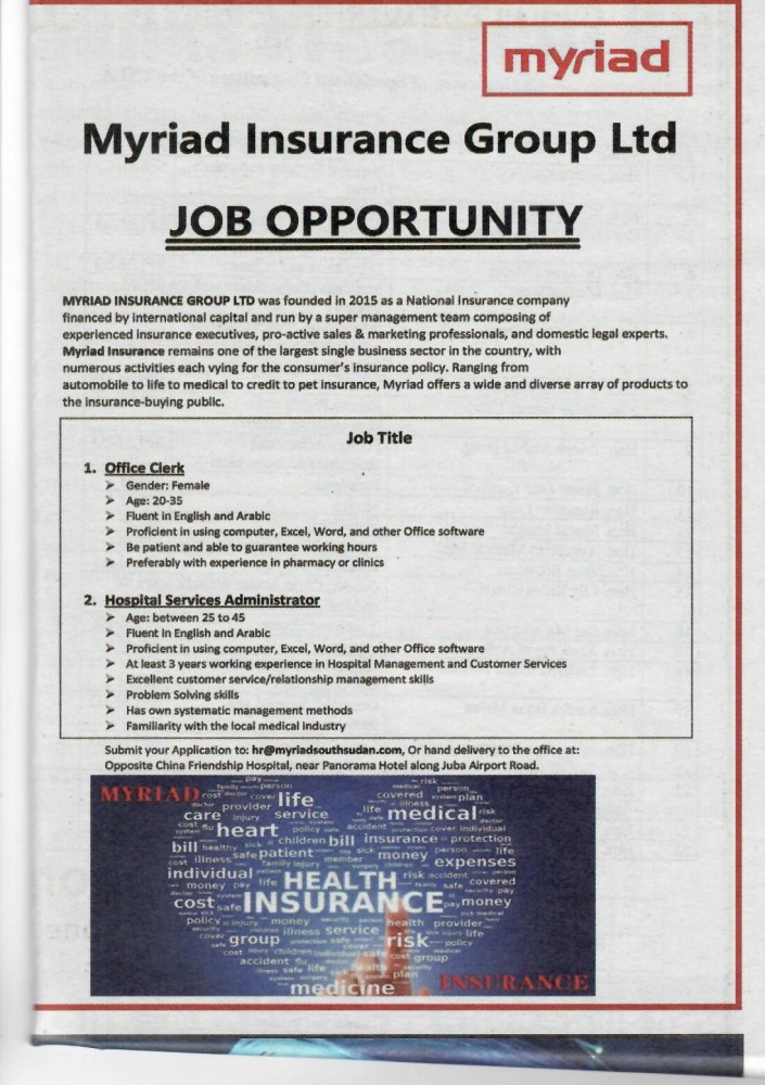 Office Clerk- Myrid Insurance Group Ltd