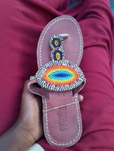 Maroon maasai sandals size 39