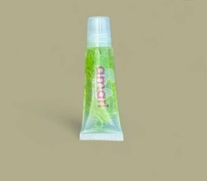 Light green Lip gloss with lime flavor