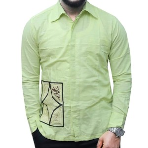 light green shirt for men and its long sleave quality material from Nigeria for your order please call Gista on 0928811289