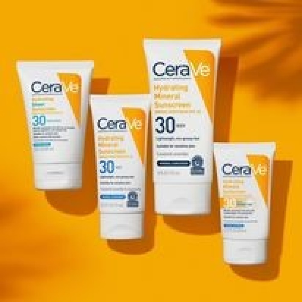 CeraVe hydrating mineral sunscreen, broad spectrum SPF 30 for face and body. 150ml