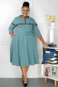 ladies dress light blue in color made of cotton and slick original from turkey for 092923 1644 your order contact magret on