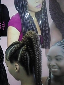 twisted cornrows style in can be in many colors, we are gentle with the customers' hair, we use the best hair products while offering the services